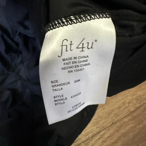 NWT Women’s Fit 4 U Two Piece Swim Suit 24W - Picture 8 of 9